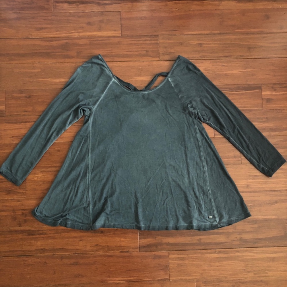 AEO Grey Cross Back Soft & Sexy Shirt